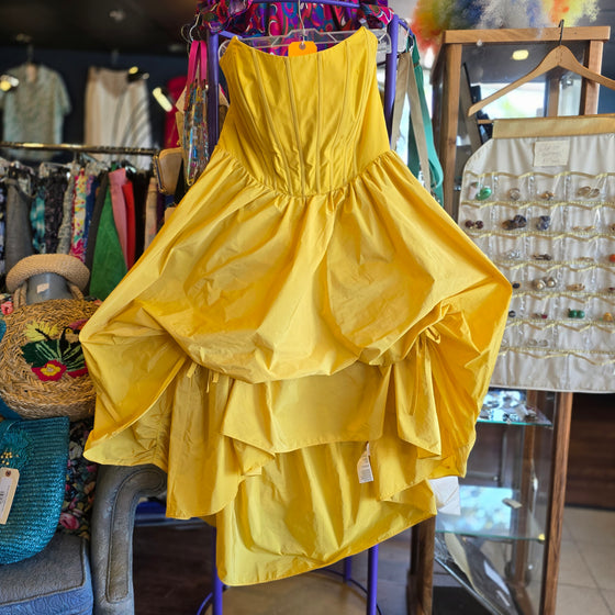 ANTHROPOLOGIE Yellow "Raincoat" Dress XL - PopRock Vintage. The cool quotes t-shirt store.