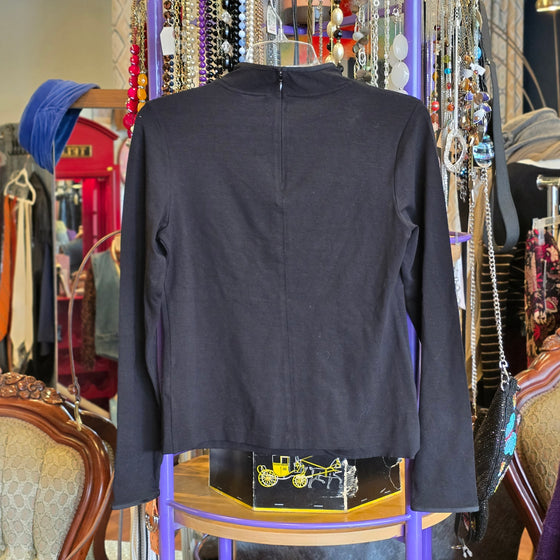 PRICE DROP! DKNY Black High Neck Spandex Long Sleeve M