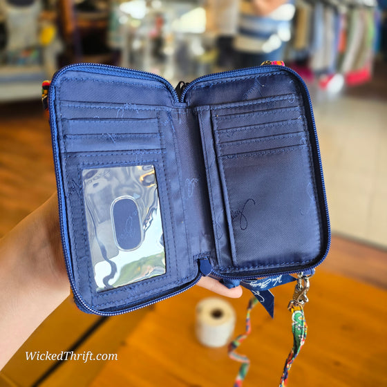 VERA BRADLEY Blue/Yellow/Orange "All in One" Crossbody - PopRock Vintage. The cool quotes t-shirt store.