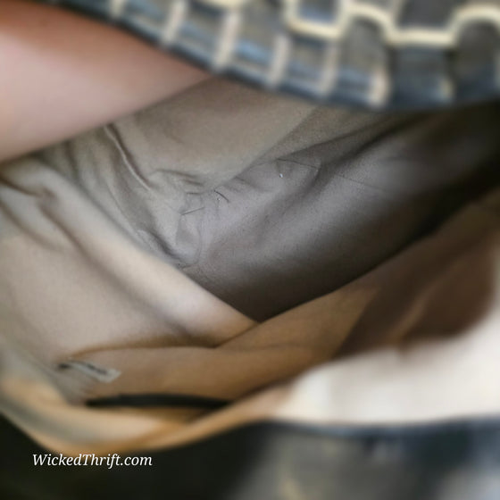 CHICOS Black Leather Woven Boho Shoulder Bag - PopRock Vintage. The cool quotes t-shirt store.