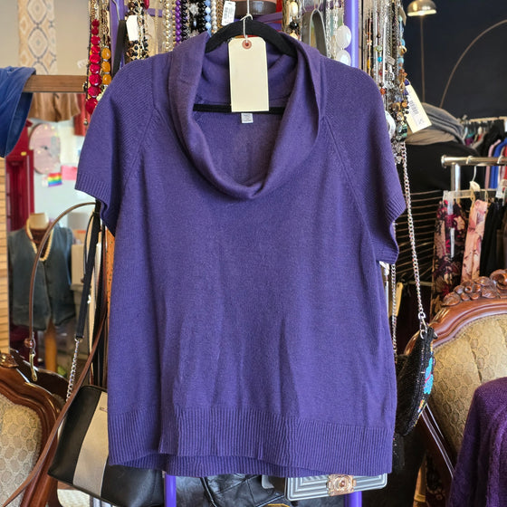 PRICE DROP! COLDWATER CREEK Purple Knit Short Sleeve 1X