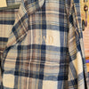 LL BEAN Blue/White "CAD" Flannel 2X