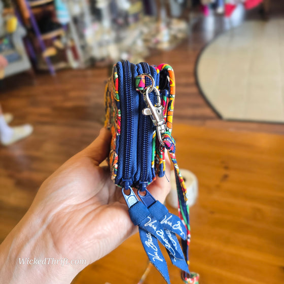 VERA BRADLEY Blue/Yellow/Orange "All in One" Crossbody - PopRock Vintage. The cool quotes t-shirt store.