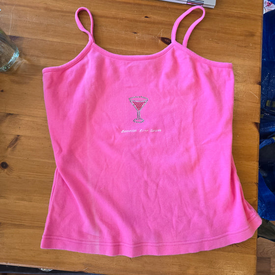 GOSLINGS BLACK SEAL Pink Bermuda Rum Swizzle Tank XL - PopRock Vintage. The cool quotes t-shirt store.