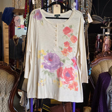  PRICE DROP! LAUREN JEANS White/Floral Long Sleeve 3X