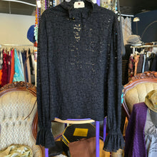  UNIQUE VINTAGE Black Sheer Lace Long Sleeve 3X