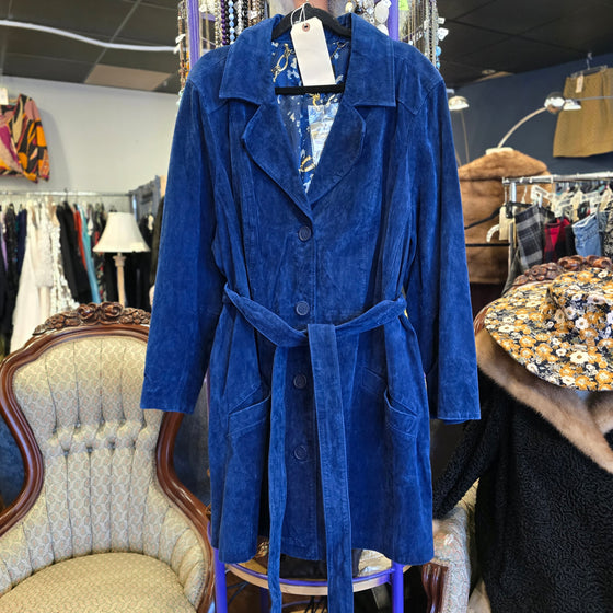 PRICE DROP! Dennis Basso NWT Blue Suede Jacket