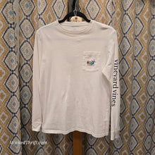  VINEYARD VINES White Cotton Long Sleeve Tee w. Ski Whale L - PopRock Vintage. The cool quotes t-shirt store.