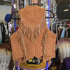 SCULLY Tan Leather Fringe/Beaded Western Vest 36