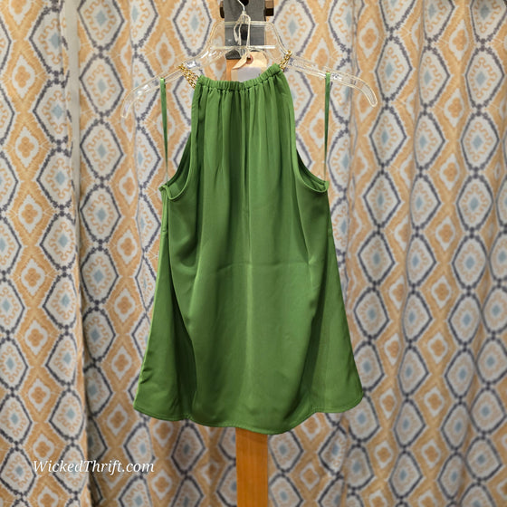 MICHAEL KORS NWT Green Tank w. Gold Chain Straps S - PopRock Vintage. The cool quotes t-shirt store.