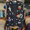 VINTAGE KAREN SCOTT Black Halloween Knit Vest w. Mini Pumpkin Buttons XL