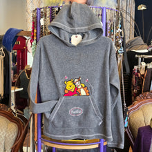  90s POOH Grey Pooh & Tigger Fleece Hoodie M