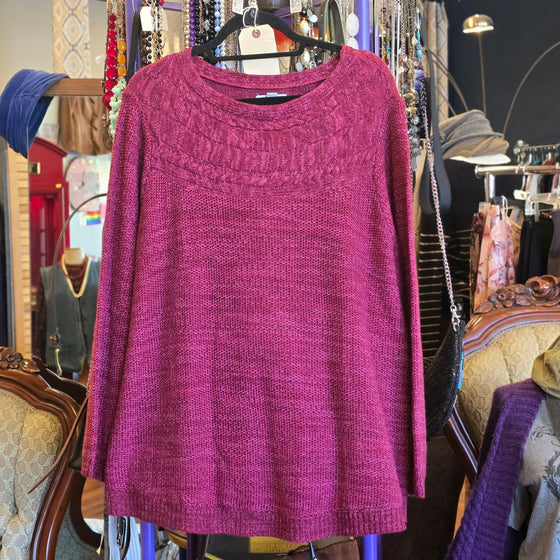 CROFT & BARROW Berry Sweater 2X