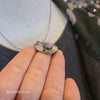 SILVER Sand Dollar Pendant w. Purple Shell Middle on Sterling Chain - PopRock Vintage. The cool quotes t-shirt store.