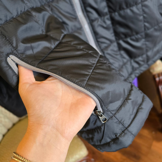 CHARLES RIVER APPAREL Black Puffer Zip Up XL