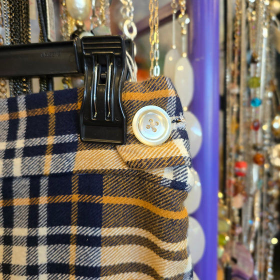 HANDMADE Yellow/Blue Bellbottoms S