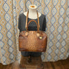 BRAHMIN Brown Embossed Dome Bag - PopRock Vintage. The cool quotes t-shirt store.