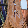SCULLY Tan Leather Fringe/Beaded Western Vest 36