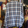 LL BEAN Blue/White "CAD" Flannel 2X