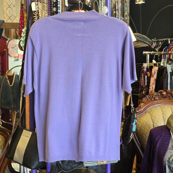 DRESSBARN Purple Knit Tee 1X