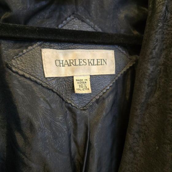 VINTAGE CHARLES KLEIN Black Duster Jacket 16