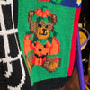 VINTAGE ALEXANDRA BARLETT Halloween Knit Cardigan w. Wooden Ghost Buttons
