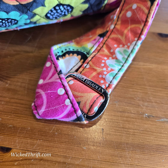 VERA BRADLEY Yellow/Orange Floral Flat Crossbody - PopRock Vintage. The cool quotes t-shirt store.