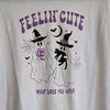 CHERI White "Felt Cute Might Curse You Later" Tee L