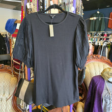  J CREW NWT Black Puff Sleeve Top 2X