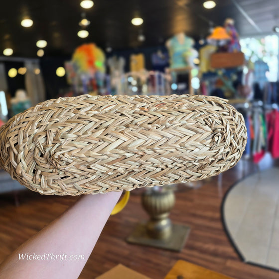CALIA Seagrass & Yellow Vegan Leather Large Tote - PopRock Vintage. The cool quotes t-shirt store.
