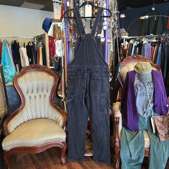 FOREVER 21 MEN Black Overalls S