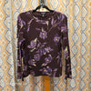 LAUREN RALPH LAUREN Purple Floral Long Sleeve L - PopRock Vintage. The cool quotes t-shirt store.