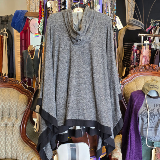 ROMANS Grey Heathered Zip Up Hoodie 1X/2X